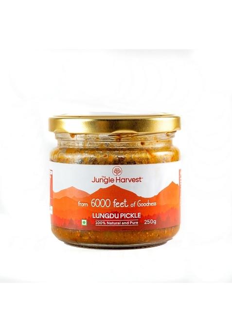 The Jungle Harvest Lungdu Pickle 250G | Unique Tangy From Himalayan Ferns For Indian Meals