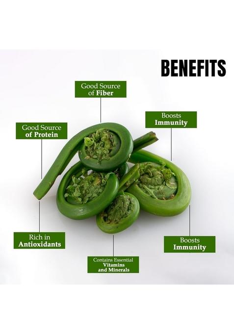 The Jungle Harvest Lungdu Pickle 250G | Unique Tangy From Himalayan Ferns For Indian Meals