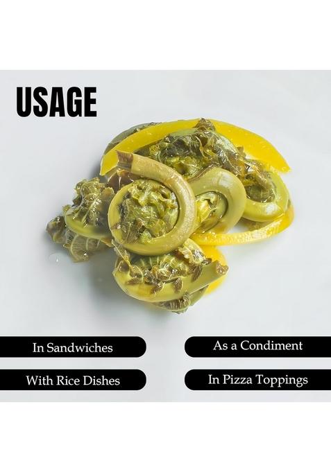 The Jungle Harvest Lungdu Pickle 250G | Unique Tangy From Himalayan Ferns For Indian Meals