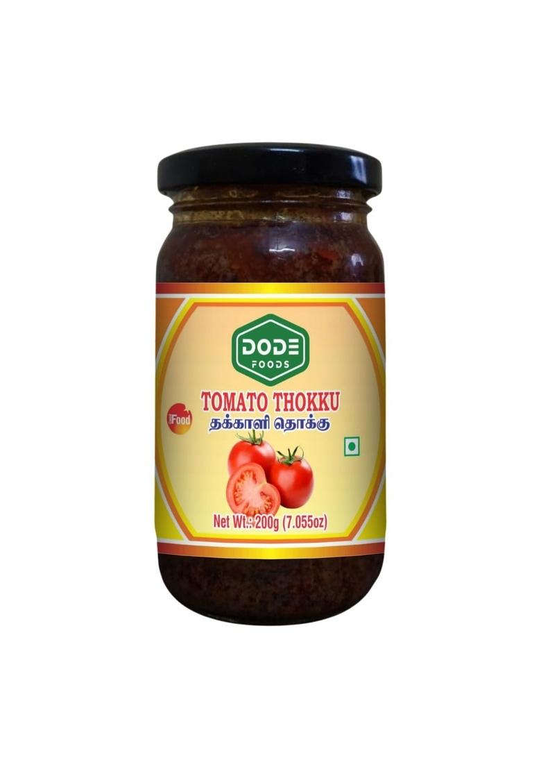 Dode Foods Tomato Thokku 200G | Traditional South Indian Pickle Style Tangy Spicy Authentic Taste Ready To Eat Vegetarian