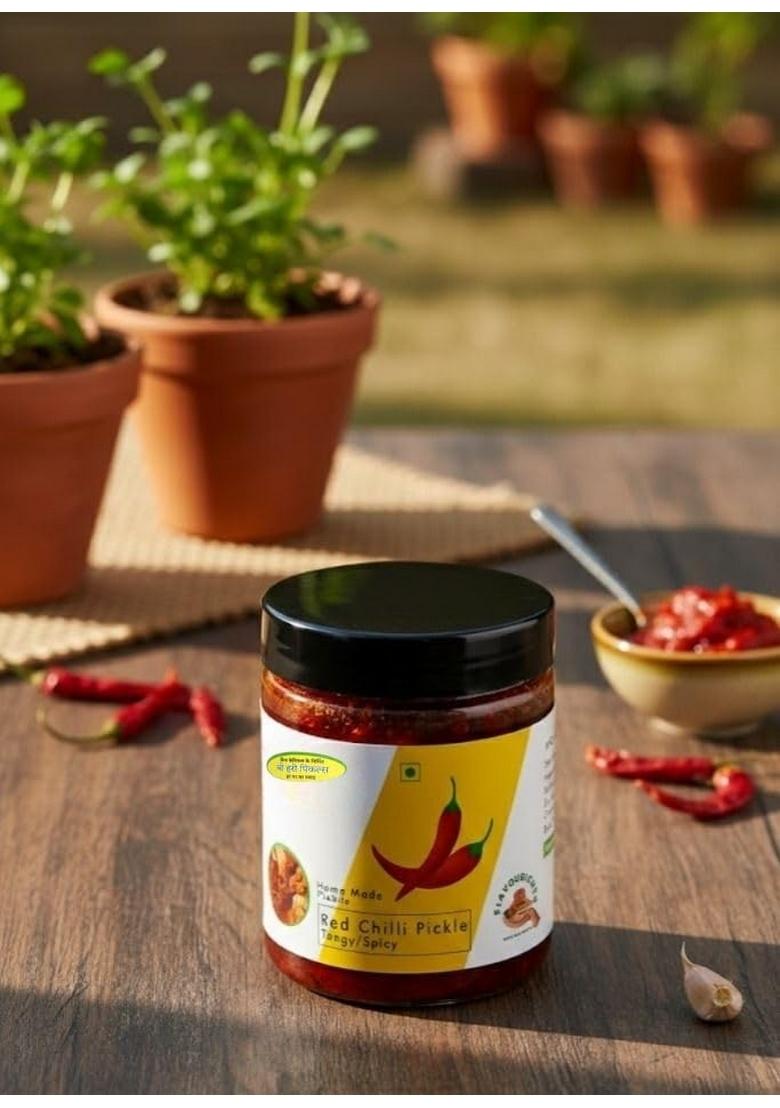 Flavourickles Shri Hari Pickles Red Chilli Pickle – Authentic Indian Achar Tangy Spicy Traditional Homemade Recipe Handcrafted Flavor Rich No Preservatives Natural Ingredients 250G