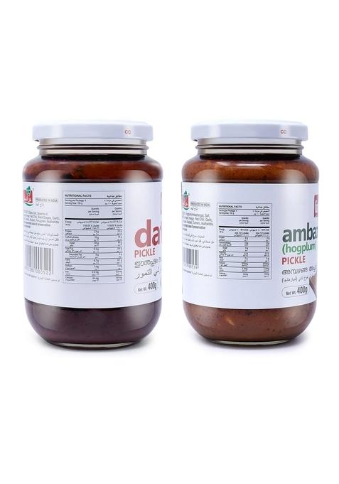 Grandmas Authentic Kerala Style Dates Pickle Ambazhanga Combo | 400G Bottle Healthy And Tasty South Indian