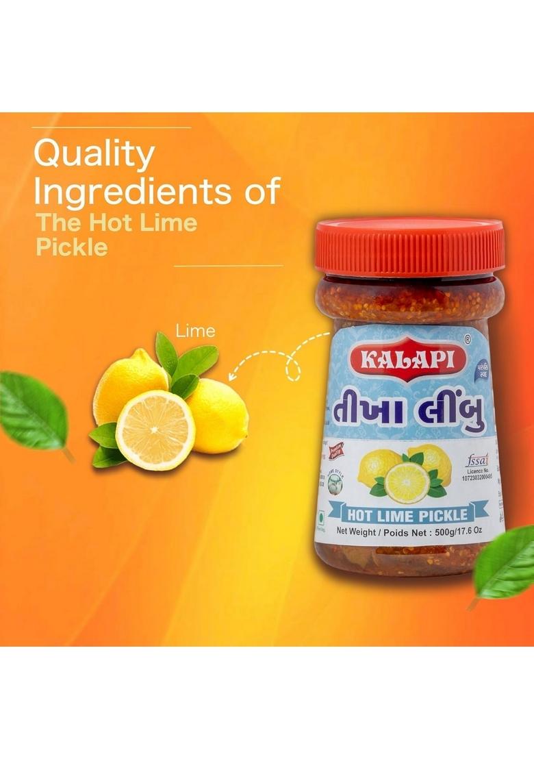 Kalapi Hot Lime Pickle | And Spicy Made With Fresh Hand Picked Traditional Recipe 500G X 2