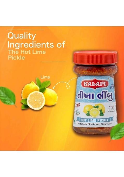 Kalapi Hot Lime Pickle | And Spicy Made With Fresh Hand Picked Traditional Recipe 500G X 2