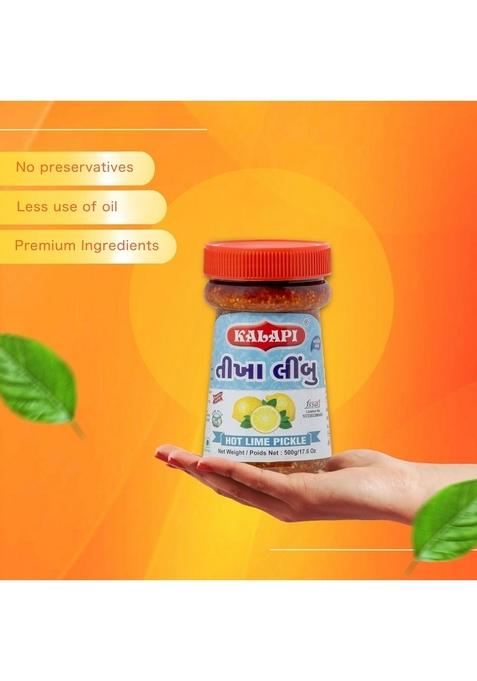 Kalapi Hot Lime Pickle | And Spicy Made With Fresh Hand Picked Traditional Recipe 500G X 2