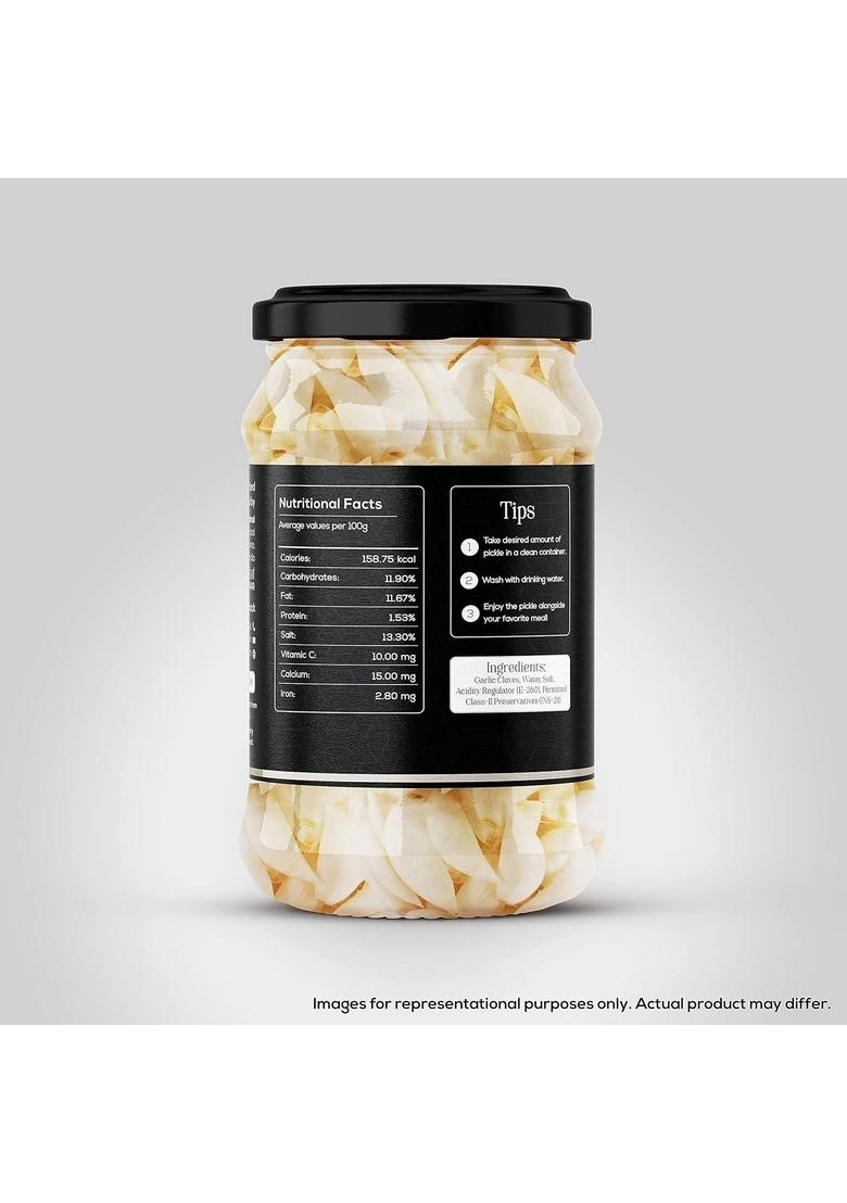 Harnarains International Pickled Peeled Cloves In Vinegar Sirka Wala Lahsun | Raw Brine Oil Free Traditional Indian Pickle Pack Of 2 400G Each