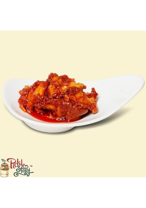 The Pickle Story An Authentic Homemade Dry Stuffed Mango Chunky Mota Pieces With Fenugreek Paste Maagai | Tangy Spicy Sour And Salty South Indian Style 500Gm Pouch