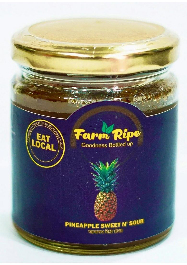 Farm Ripe Pineapple Sweet N Sour Pickle | Assamese Traditional Style Chutney Real And Fresh Pineapples Tangy Spicy