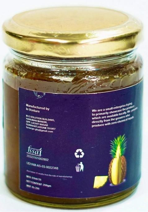 Farm Ripe Pineapple Sweet N Sour Pickle | Assamese Traditional Style Chutney Real And Fresh Pineapples Tangy Spicy