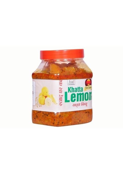 Sun Grow Organic Homemade Spicy Masala Punjabi Style Lemon Pickle Khatta Nimbu Real Taste Of Punjab Pickles 1Kg