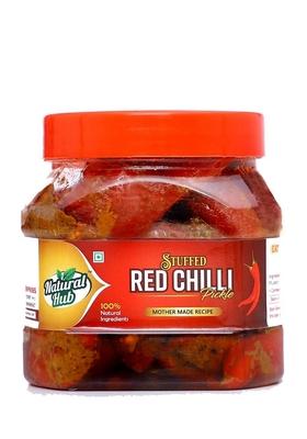 Natural Hub Homemade Banarasi Red Chilli Pickle Lal Mirchi Ka Achaar 500 Gm