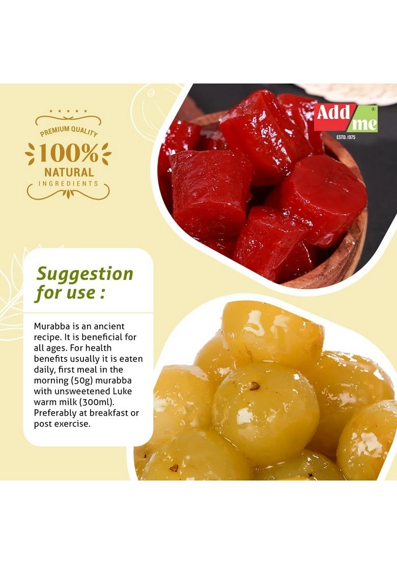 Add Me Amla Murabba Carrot Ka Pieces 750G Each Immunity Boosters Pack Of 2 Fine Quality Murba