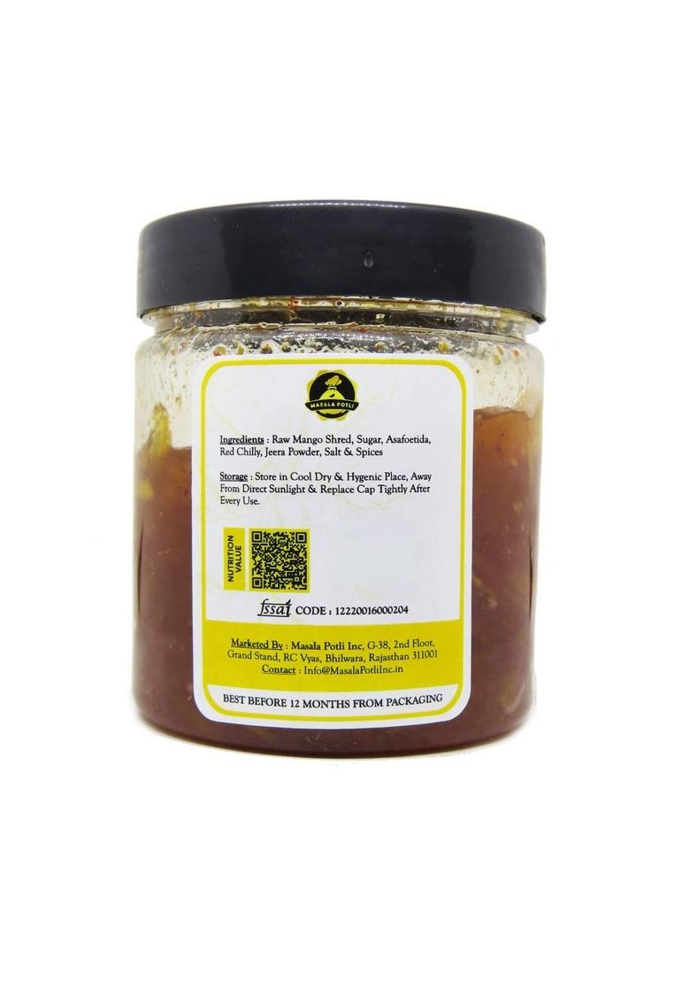 Masala Potli Homemade Tangy Mango Chhundo Pickle | Sweet Sour Aam Chhunda Khatti Meethi Shredded Chutney Authentic Gujarati Chunda 250G
