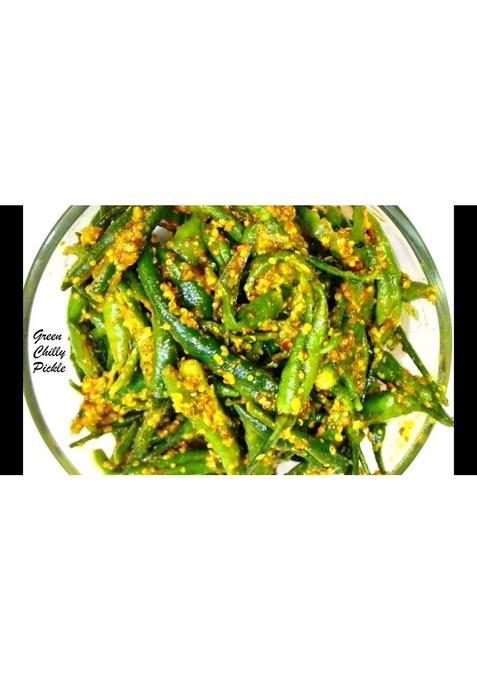 Sun Grow Maa Ka Hath Mother Made Homemade Masalo Se Bana Chatpata Marwari Rajasthani Green Chilli Pickle 1 Kg In Jar