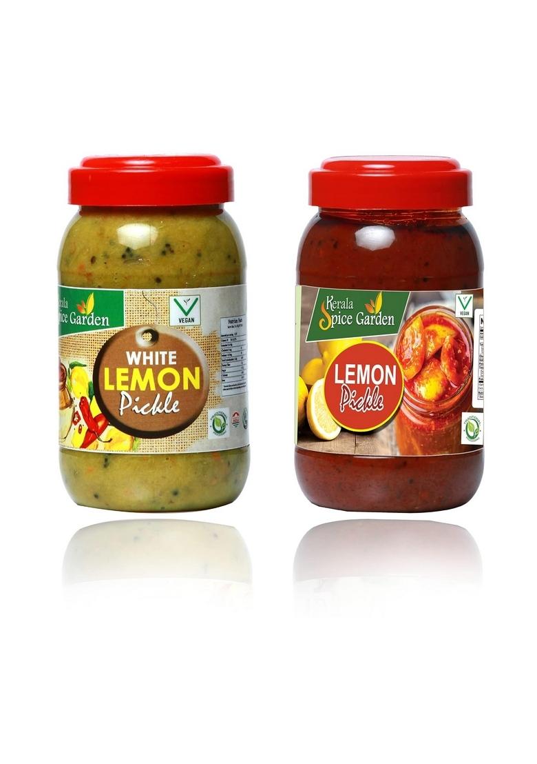 Kerala Spice Garden White Lemon Pickle |100 Natural | Style Combo Authentic 500G 500 G
