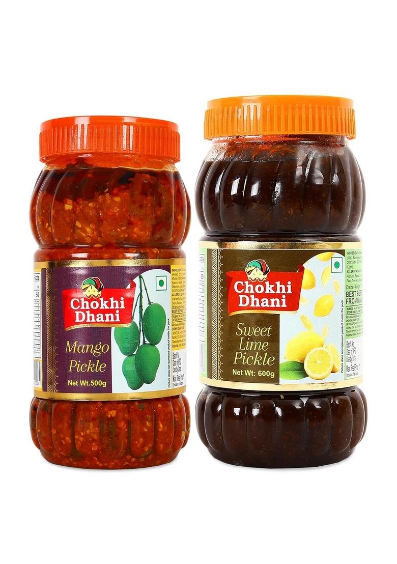 Chokhi Dhani Mango Pickle 500G And Sweet Lime 600G