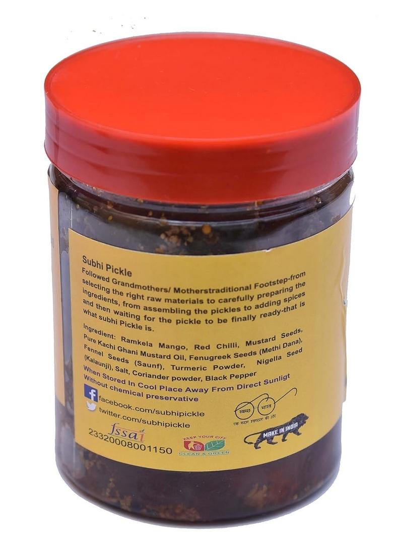 Subhi Homemade Mango Pickles | Home Made Pickle Ramkela Best 400G Organic Without Preservative Less Oil By