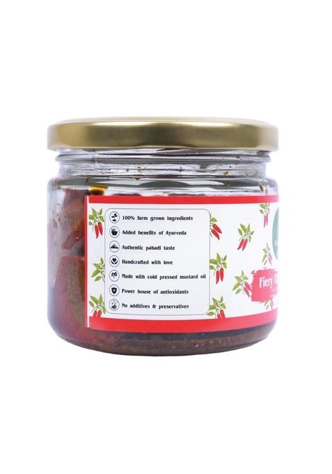 Dhauladhar Pickles 300G Homemade Traditional Fiery Chilli Pickle | 100 Vegetarian Tasty Ready To Eat No Added Preservatives And Chemical Free Jar