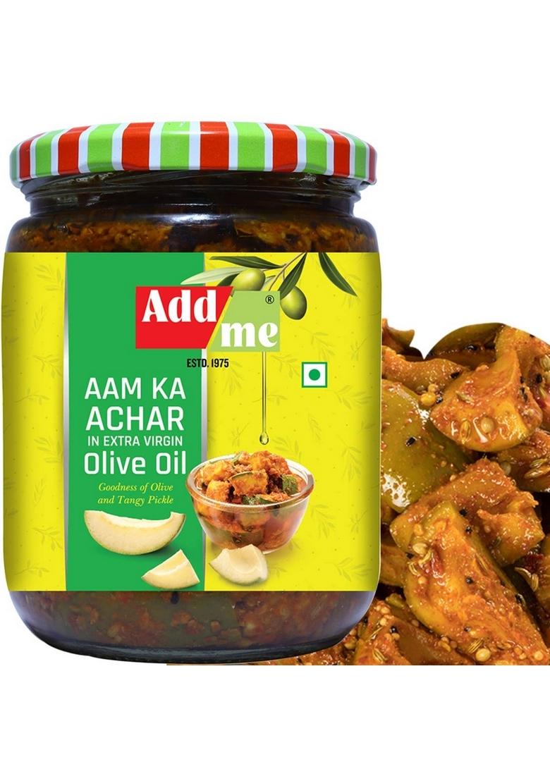 Add Me Home Made Green Chilli Pickles 500Gm Mango Pickle 500G In Extra Virgin Olive Oil Hari Mirch Mirchi Ka Achar Aam Each