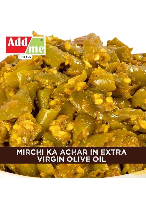 Add Me Home Made Green Chilli Pickles 500Gm Mango Pickle 500G In Extra Virgin Olive Oil Hari Mirch Mirchi Ka Achar Aam Each