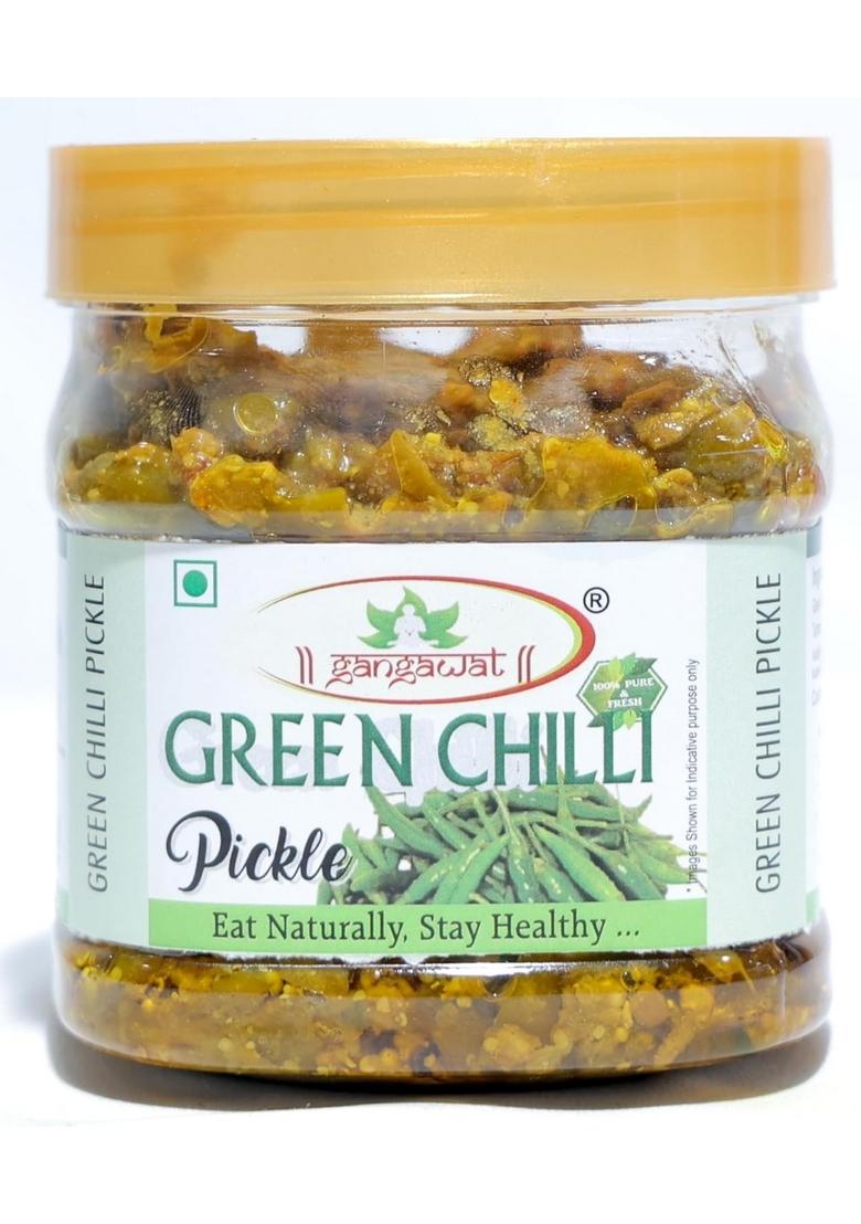 Gangawat Green Chilli Pickle Homemade Organic 800Gram 400Gram