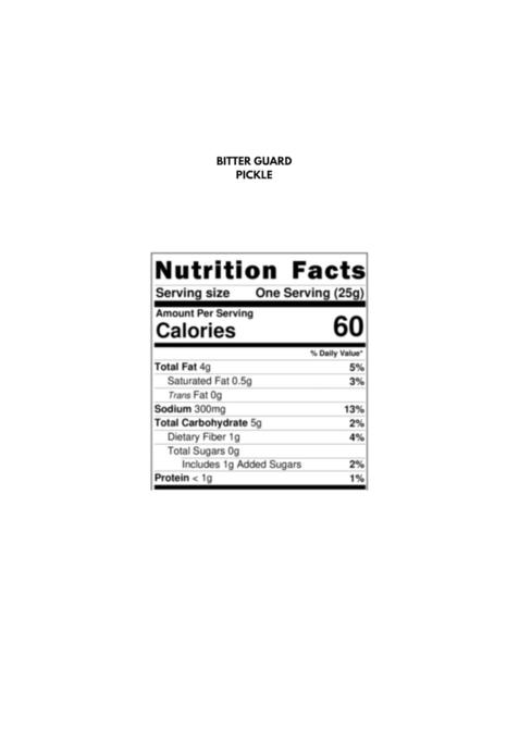 Achaar Company Bitter Gourd Pickle | Spicy Indian Achar No Artificial Preservative Pack Of 1 200 G