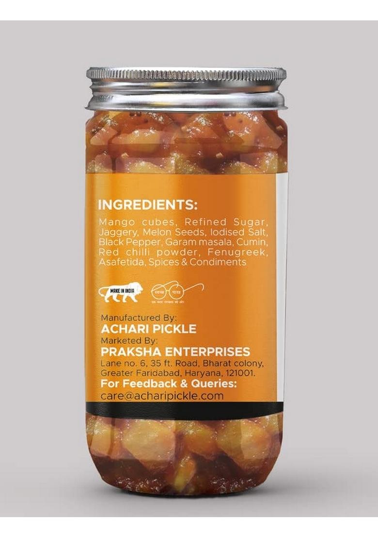 Achari Pickles Banarasi Sweet Mango 400Gm Murabba Galka Meetha Aam Ka Achar Mother’S Recipe | Organic North Indian Pickle| Traditional Home Made Achaar