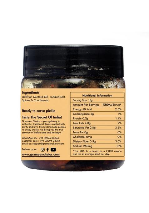 Grameen Chator Jackfruit Pickle 100G Pack Of 1 | Authentic Homemade Traditional Achar |No Artificial Preservatives| Less Oil Sun Dried Spicy Tangy