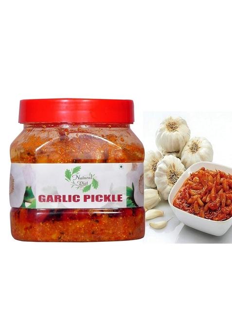 Natural Diet Organic Mother Made Punjabi Garlic Pickle Full Pieces Of 400 Gram We Serve You Eat No Artificial Colors Flavors