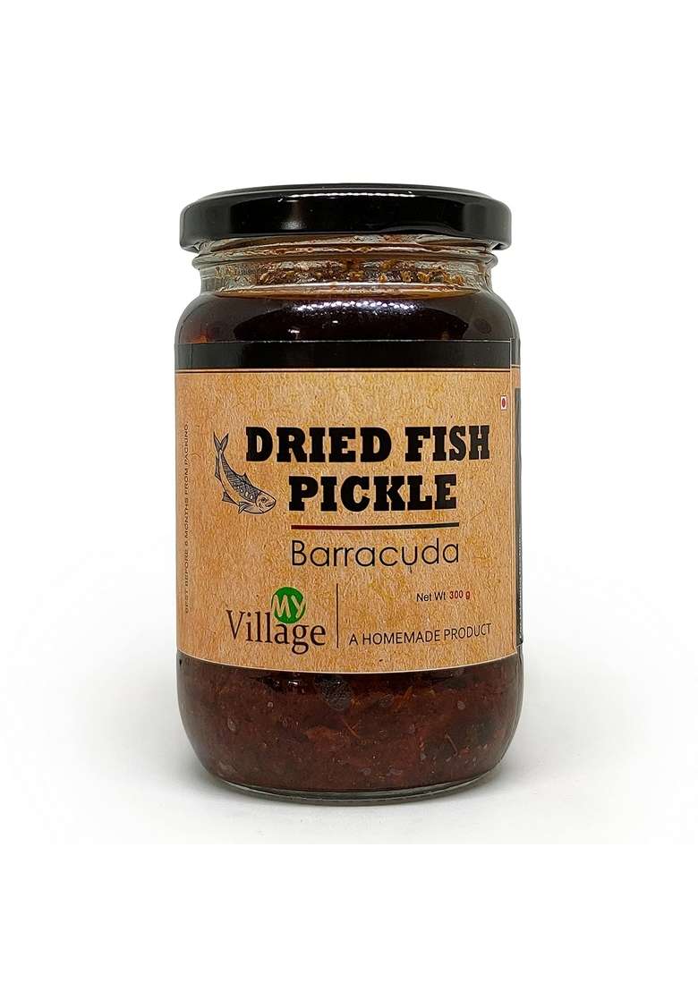 My Village Dry Fish Pickle Barracuda Homemade Kerala 300Gm - Indya