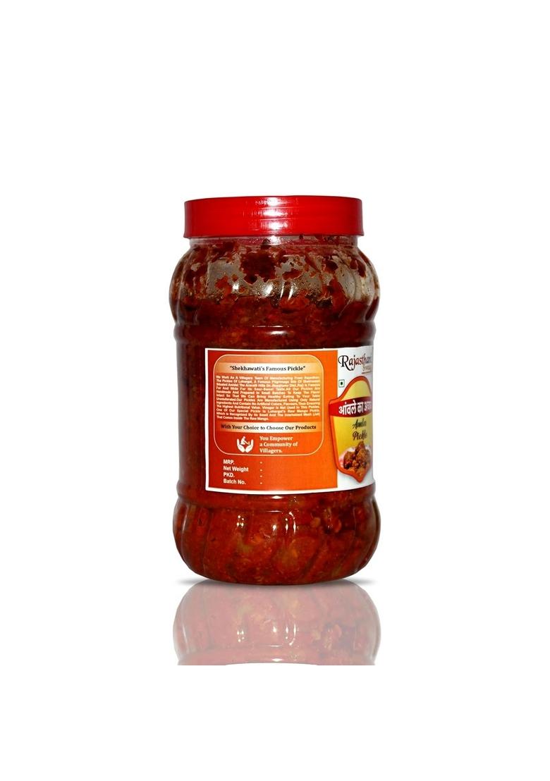 Rajasthani Swaad Gooseberry Pickle Traditional Homemade Awla Achar Organic Amla | Less Oil No Preservatives Jar Of 1 Kg
