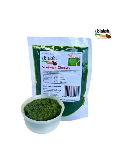 Siaksh Mumbai Special Sandwich Chatpati Green Instant Ready Mix Chutney For Breakfast Snacks Use With Pure Ingrediants| Perfect As A Dip Spread Cooking Sauce Delicious Taste 150Gm Pack Of 1