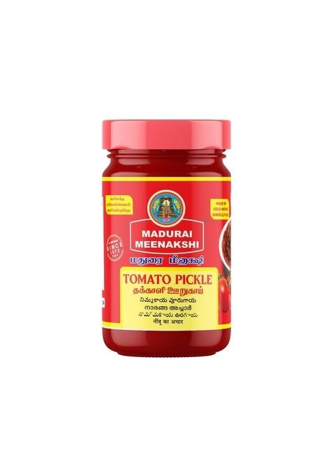 Madurai Meenakshi Tomato Pickle 300G | Authentic South Indian Thakkali Achar Traditional Homemade In Gingelly Oil Tangy Spicy Tamil Nadu Special