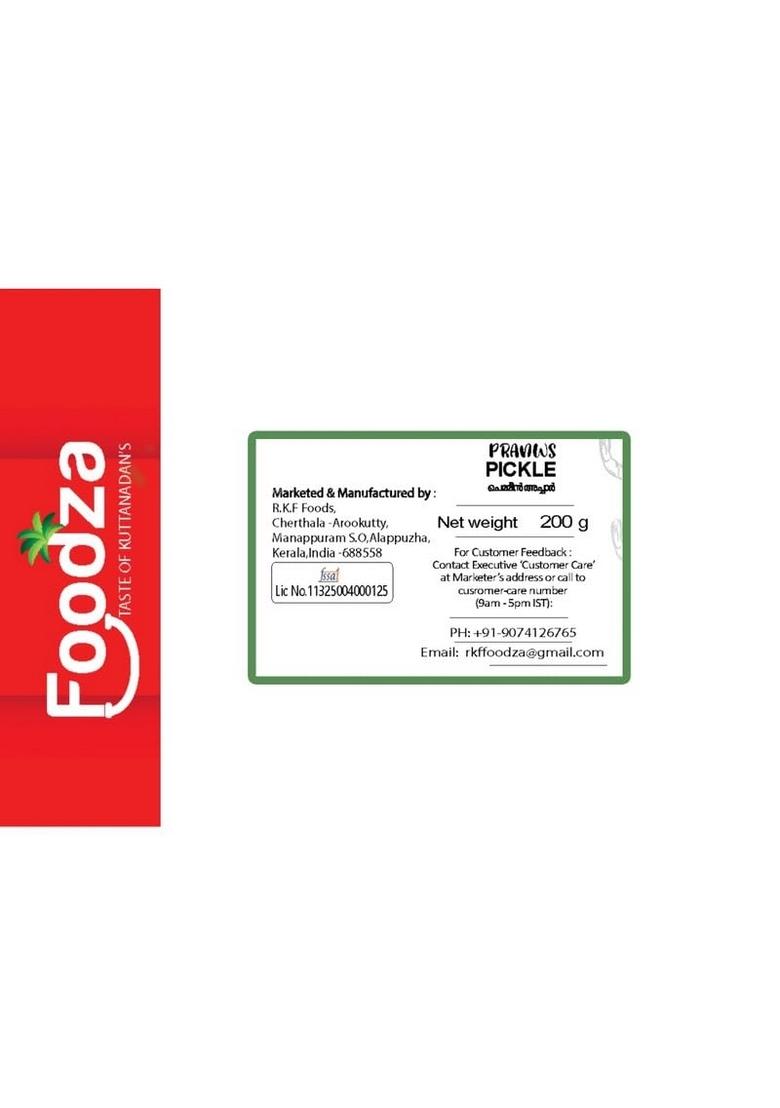 Foodza Prawn And Tender Mango Pickle 200 Gm In Glass Bottle Jar | Spicy Tasty Pack Of 2