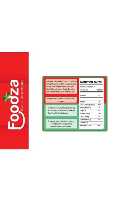 Foodza Prawn And Tender Mango Pickle 200 Gm In Glass Bottle Jar | Spicy Tasty Pack Of 2