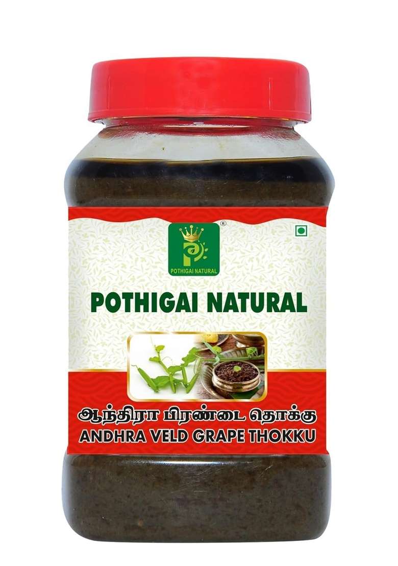 Pothigai Natural Andhra Pirandai Thokku Very Tasty Rice Mix Bone Health Weight Management Home Made With Pure Gingelly Oil 600 Gram - Indya