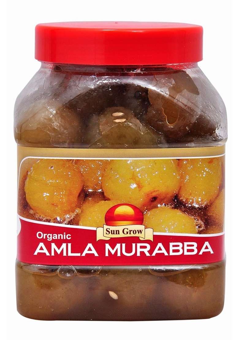 Sun Grow Combo Organic Homemade Spicy Masala Punjabi Style Lemon Pickle Khatta Nimbu 1Kg Home Made Herbal Amla Murabba - Indya