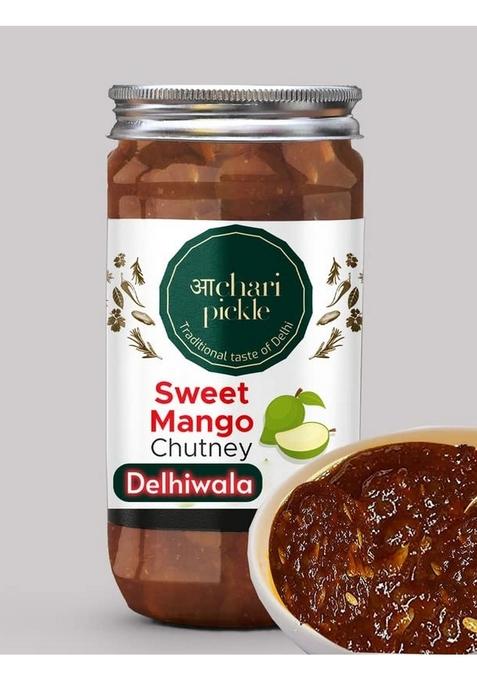 Achari Pickles Delhiwala Sweet Mango Chutney Galka With Jeera 400G Khatta Meetha Without Oil Jam Mother’S Recipe | Organic North Indian Pickle| Traditional Home Made Achaar