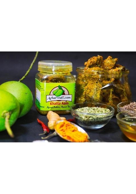 Acharwali Com Homemade Khatta Aam Achar | Combination Of Spicy Tangy Sweet Flavour Jar 250G