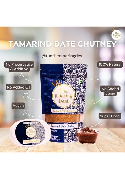 Tad The Amazing Desi Tamarind Date Imli Khajur Chutney | Instant Chatpati Chatni No Preservatives 100 Natural Super Food Oil Free Sugar Grams