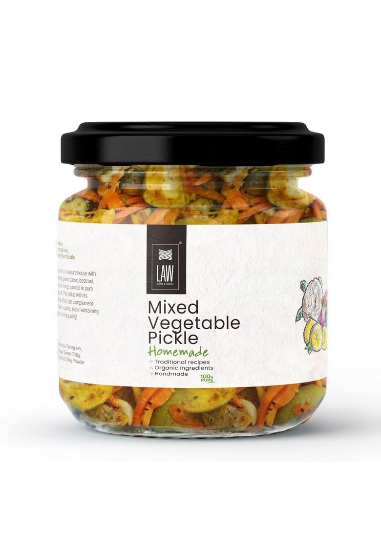 Looms Weaves Weaves™ Mixed Vegetables Pickle 250Gm Handmade Preservative Free Grandma’S Secret Recipe Kerala Style