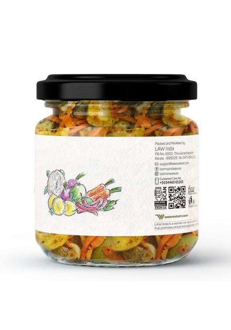 Looms Weaves Weaves™ Mixed Vegetables Pickle 250Gm Handmade Preservative Free Grandma’S Secret Recipe Kerala Style