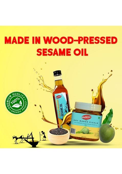 Aathirai Dry Mango Pickle 250G No Artifical Preservative | 100 Natural Organic Homemade With Cold Pressed Sesame Oil Less More Healthy