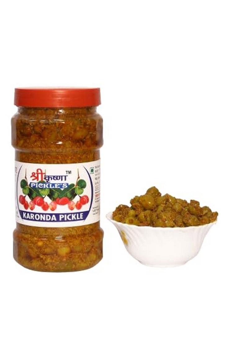 Shri Krishna Pickles Karonda Pickle Ka Achar In Mustard Oil Truly Homemade Traditional Indian Taste No Preservatives Plastic Jar 500Gm