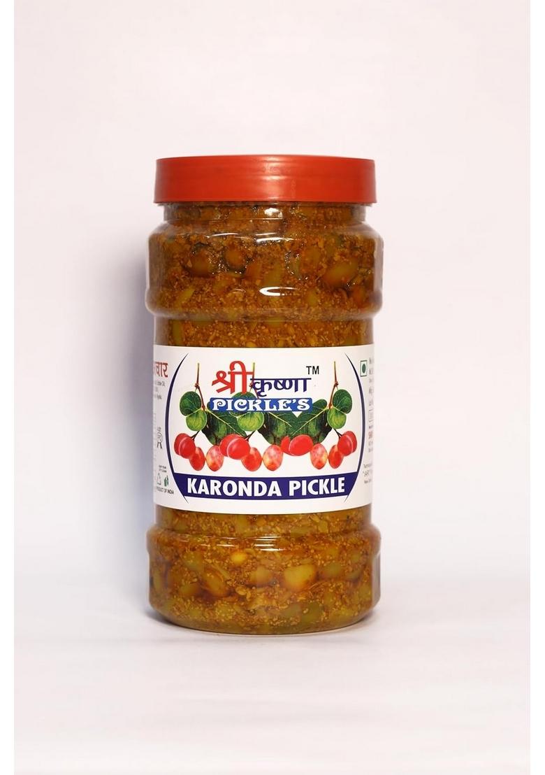 Shri Krishna Pickles Karonda Pickle Ka Achar In Mustard Oil Truly Homemade Traditional Indian Taste No Preservatives Plastic Jar 500Gm