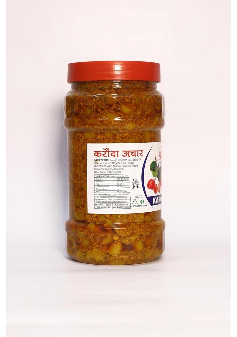Shri Krishna Pickles Karonda Pickle Ka Achar In Mustard Oil Truly Homemade Traditional Indian Taste No Preservatives Plastic Jar 500Gm
