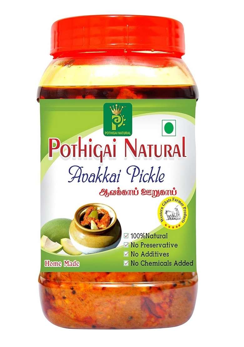 Pothigai Natural Combo Nutmeg Pickle Jathikai 500G Avakkai Pure Home Made With Wooden Cold Pressed Gingelly Oil 100 Pack Of 2 - Indya