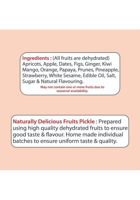 Frootz Pickle Classic Mixed Fruit | Tangy Sweet Spicy Flavoured 500Gm Pack Of 1