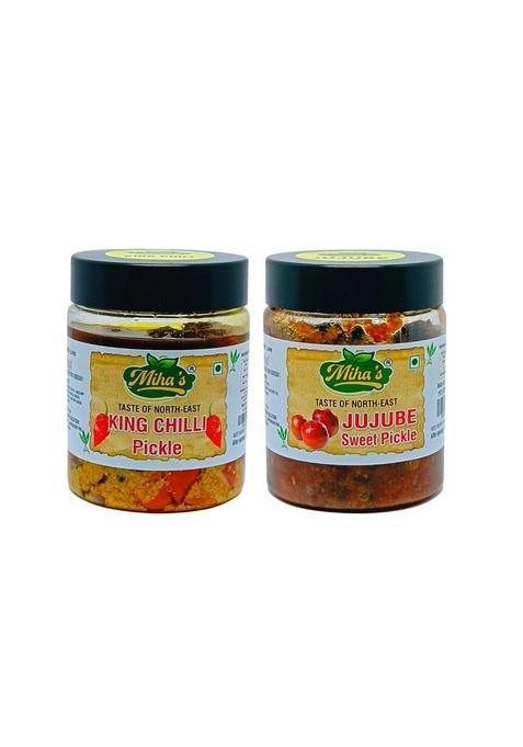 Miha'S North East Indian Pickle Combo Pack King Chilli And Jujube Sweet 2 Pieces