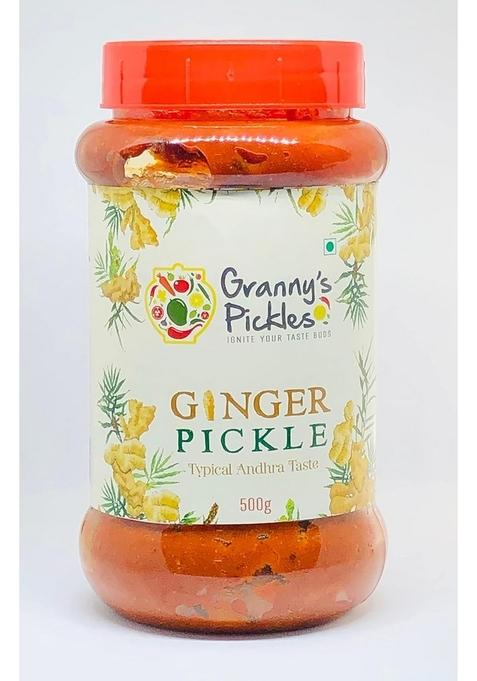 Nfw Granny'S Pickles Ginger Pickle Typical Andhra Taste 500 Gms Home Made |Hand |Additive Free |Quality Groundnut Oil |Tangy |Traditional |Preservative |Aged Recepie
